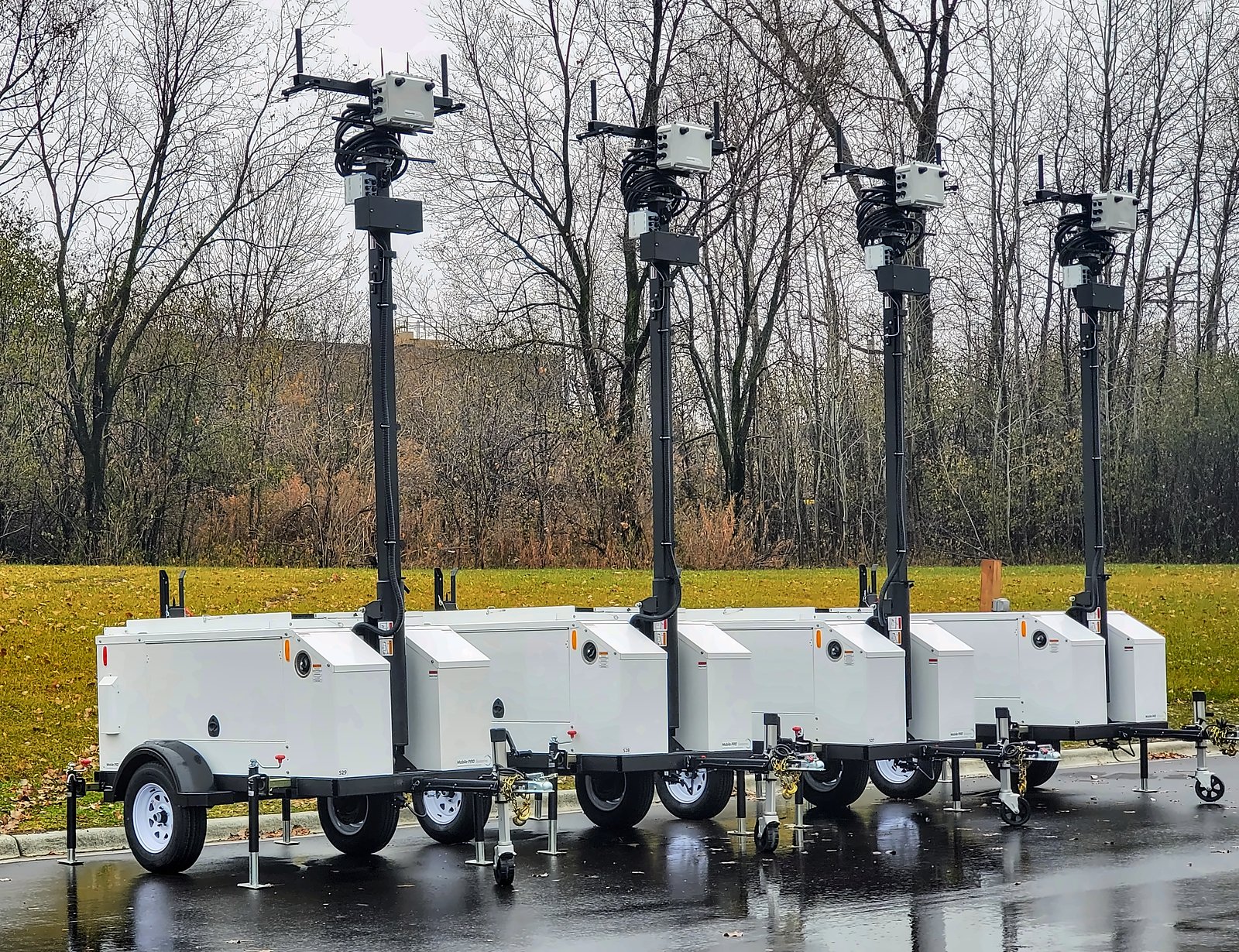 SecureOne mobile camera trailers for remote video monitoring