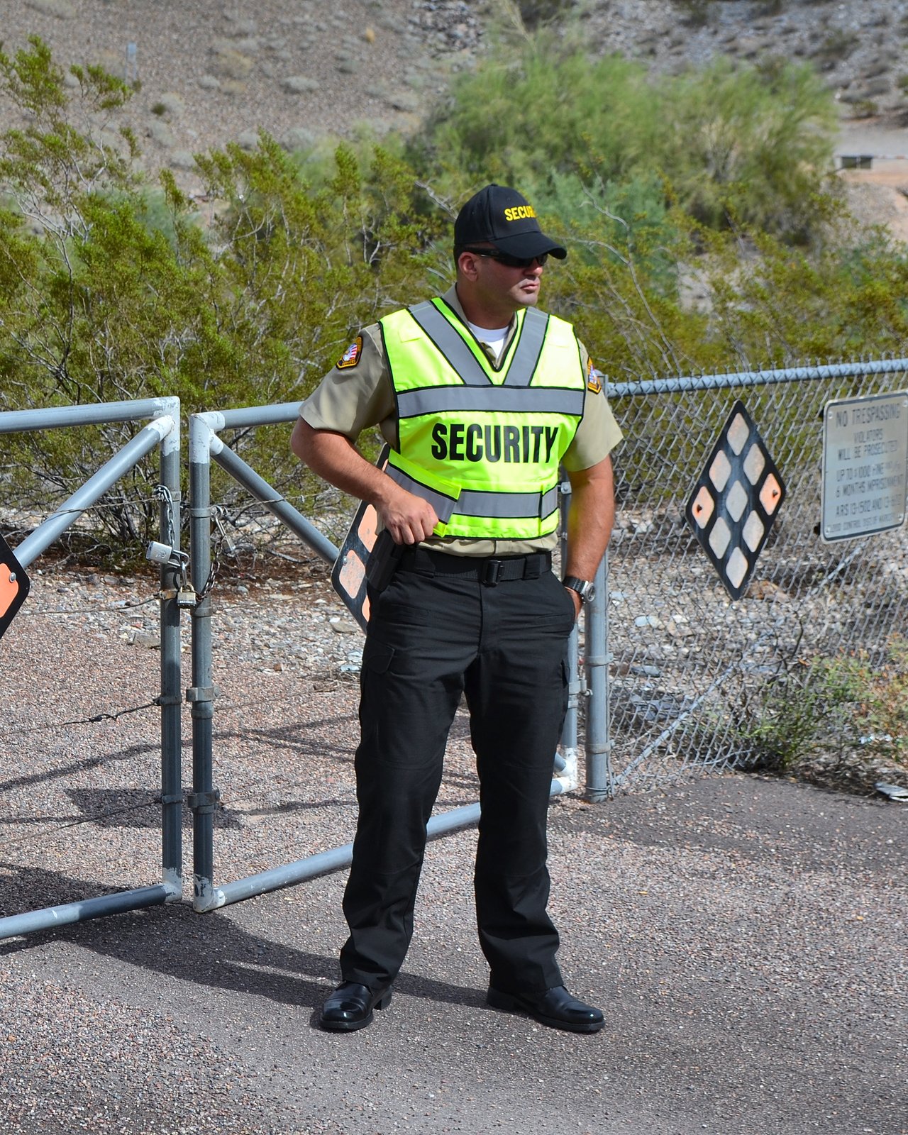 SecureOne security officer at a gated entrance